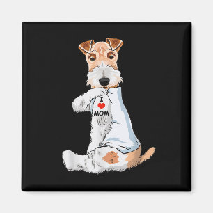 Imã Eu Amo A Mãe Tattoo Wire Fox Terrier Mãe Cachorro