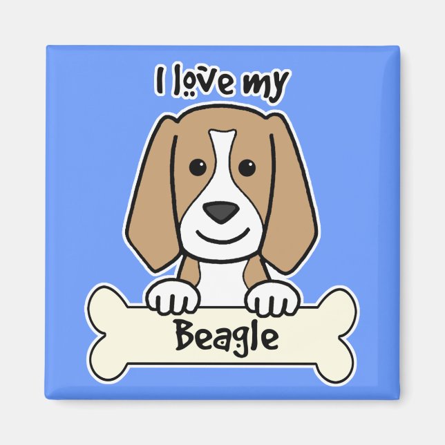 Imã Eu Amo A Minha Beagle (Frente)