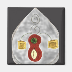 Imã Eu amo a música com ímã dos instrumentos