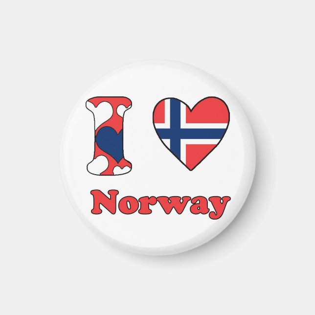 Imã Eu amo a Noruega (Frente)