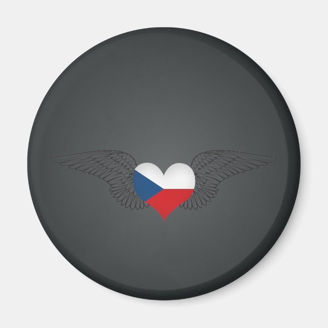 Imã Eu Amo a República Tcheca - asas (Frente)