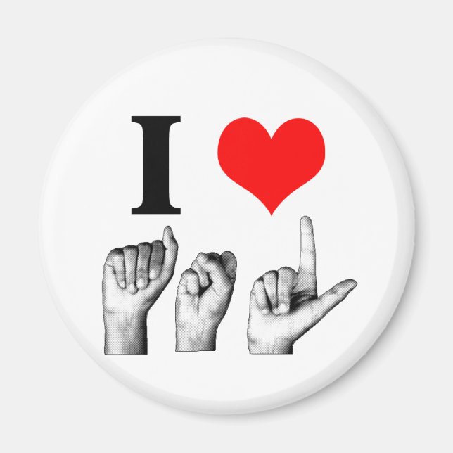 Imã Eu Amo A-S-L (Frente)