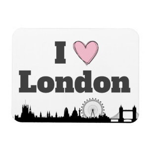 Ímã Eu amo a skyline de Londres