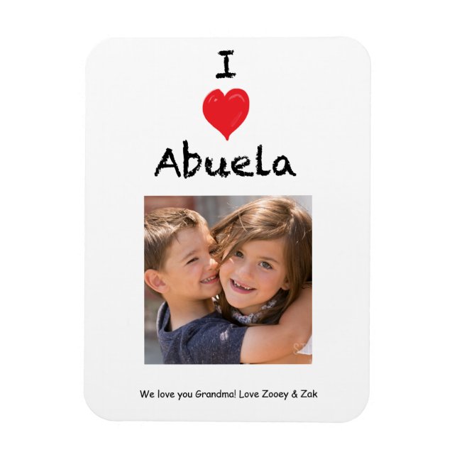 Ímã Eu Amo Abuela Photo Magnet Keepsasaame (Vertical)