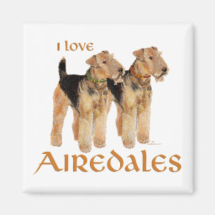 Imã Eu Amo Airedales