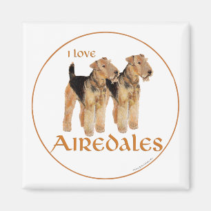 Imã Eu Amo Airedales