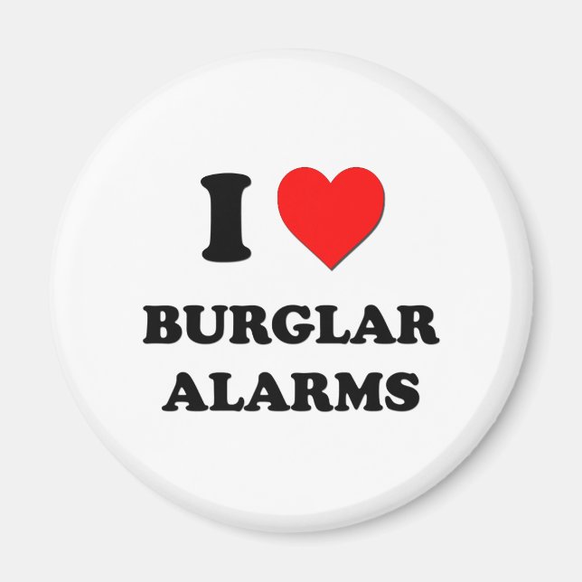 Imã Eu Amo Alarmes De Burglês (Frente)