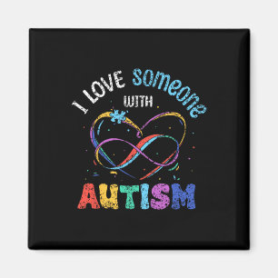 Imã Eu Amo Alguém Com Autismo Autistas Suporte Autista