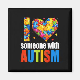Imã Eu Amo Alguém Com Autismo Sensibilização Cardíaca