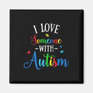 Imã Eu Amo Alguém Com Consciência do Autismo Homens Mu
