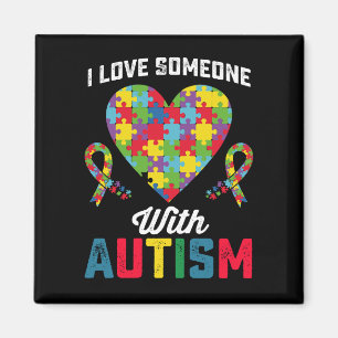 Imã Eu Amo Alguém Com Conscientização do Autismo