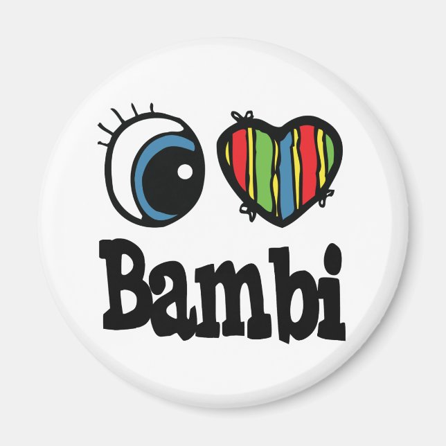 Imã Eu Amo (Amo) Bambi (Frente)