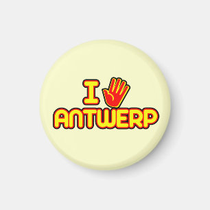 Imã Eu amo Antuérpia (a mão)
