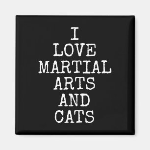 Imã Eu Amo Artes Marciais E Gatos Gatinhos Fofos Felin