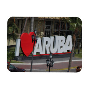 Ímã "Eu amo Aruba", fotografia,