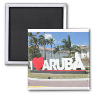 Imã Eu amo Aruba - Uma Ilha Feliz