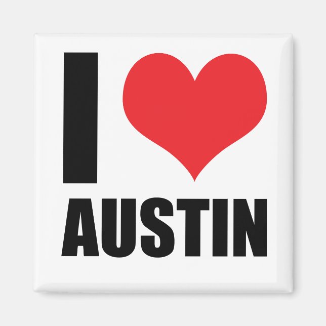 Imã Eu amo Austin (Frente)