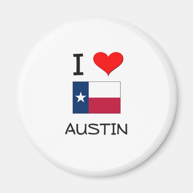 Imã Eu amo Austin Texas (Frente)