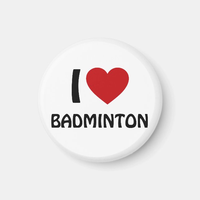 Imã Eu amo Badminton (Frente)
