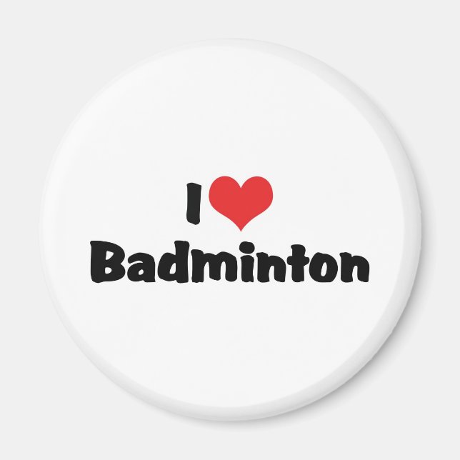 Imã Eu Amo Badminton (Frente)