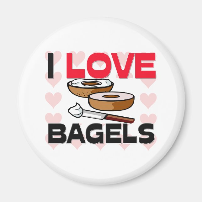 Imã Eu Amo Bagels (Frente)