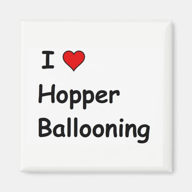 Imã Eu Amo Balonismo Hopper (Frente)