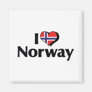 Imã Eu Amo Bandeira da Noruega