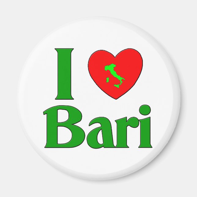 Imã Eu Amo Bari Itália (Frente)