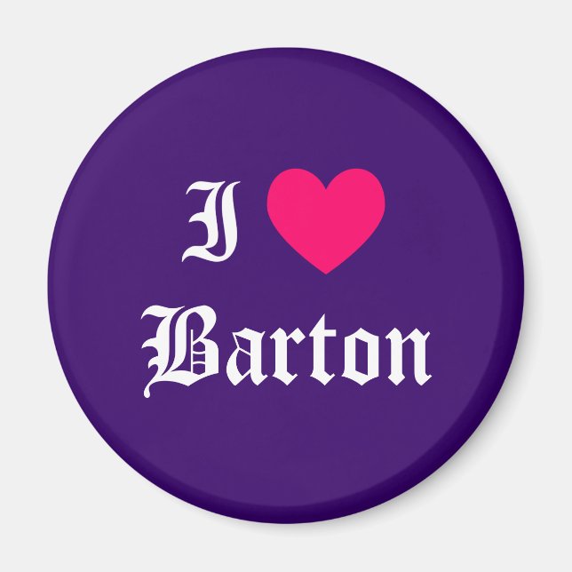 Imã Eu Amo Barton (Frente)