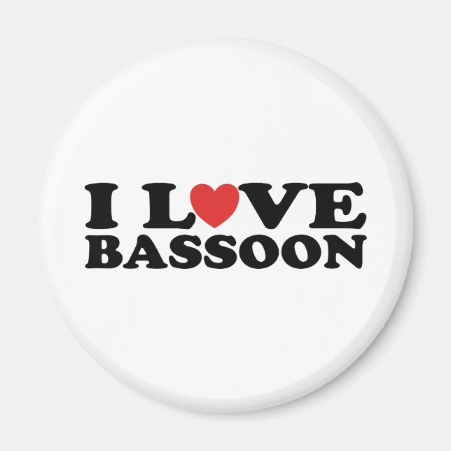 Imã Eu Amo Bassoon (Frente)
