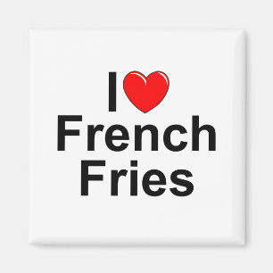 Imã Eu amo batatas fritas (do coração)