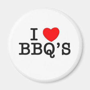 Imã Eu amo BBQ (a comida)