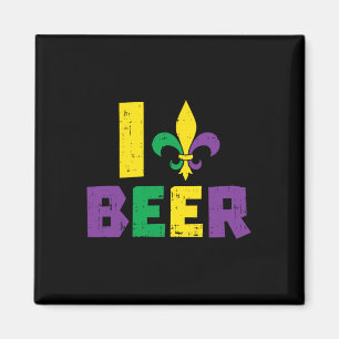 Imã Eu Amo Beer Jester Hat Equipe De Bebendo Mardi Gra