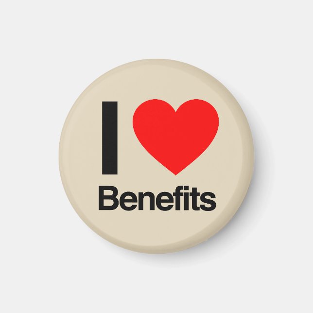 Imã eu amo benefícios (Frente)