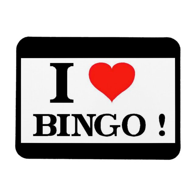 Ímã Eu Amo Bingo (Horizontal)