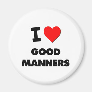 Imã Eu amo boas maneiras