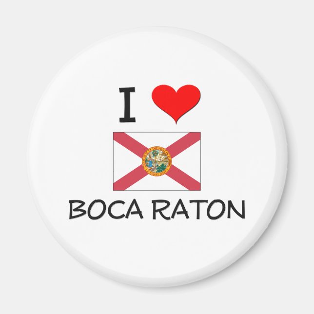 Imã Eu amo BOCA RATON Florida (Frente)