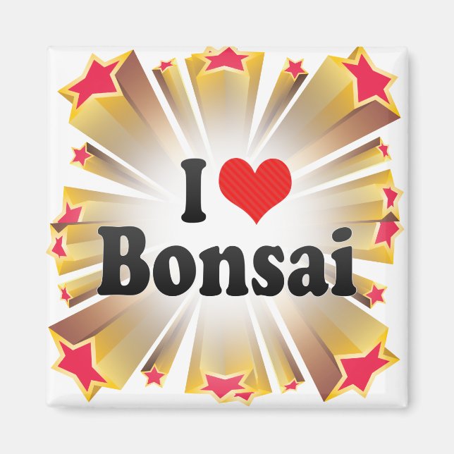 Imã Eu Amo Bonsai (Frente)