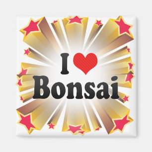 Imã Eu amo bonsais