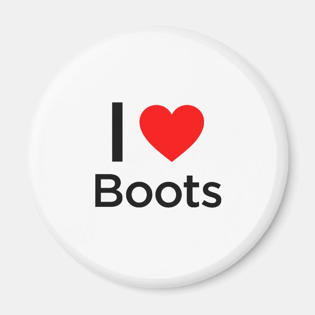 Imã Eu Amo Boots (Frente)