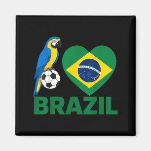 Imã Eu Amo Brasil Bandeira Brasileira Coração Mulheres