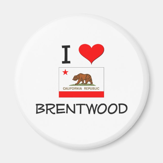 Imã Eu Amo BRENTWOOD California (Frente)