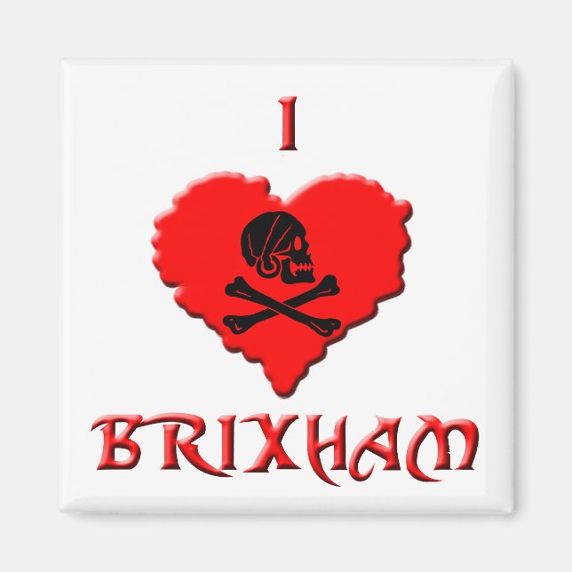 Imã Eu Amo Brixham (Frente)