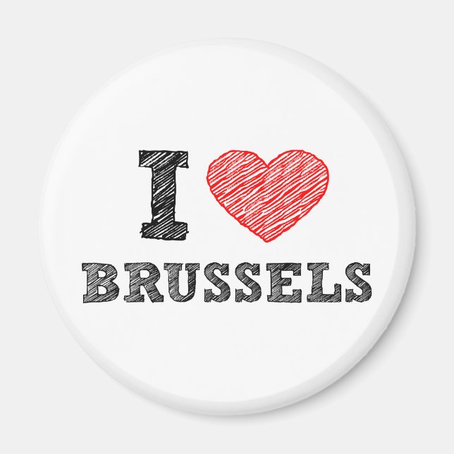 Imã Eu Amo Bruxelas (Frente)