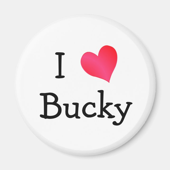 Imã Eu Amo Bucky (Frente)