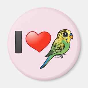 Imã Eu amo Budgies