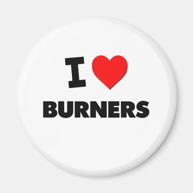 Imã Eu Amo Burners (Frente)