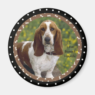 Imã Eu amo cães de Basset Hound