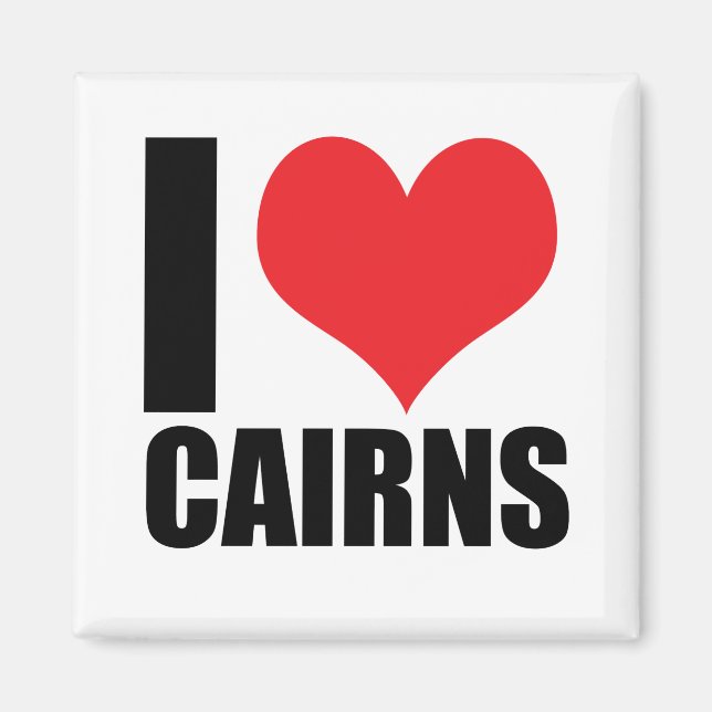 Imã Eu amo Cairns (Frente)