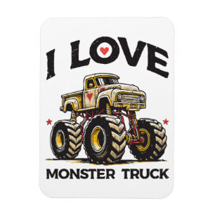 Ímã Eu Amo Caminhão Monstro
